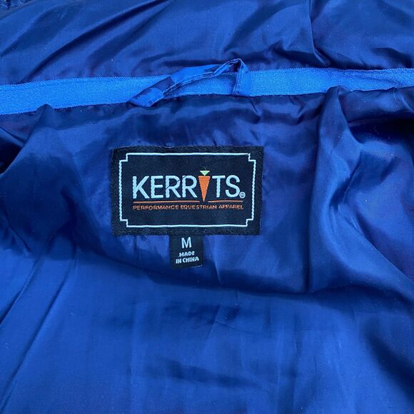 Kerrits Jacket Quilted Puffer Equestrian Horse Coat Zip Blue Youth Medium - Picture 8 of 11